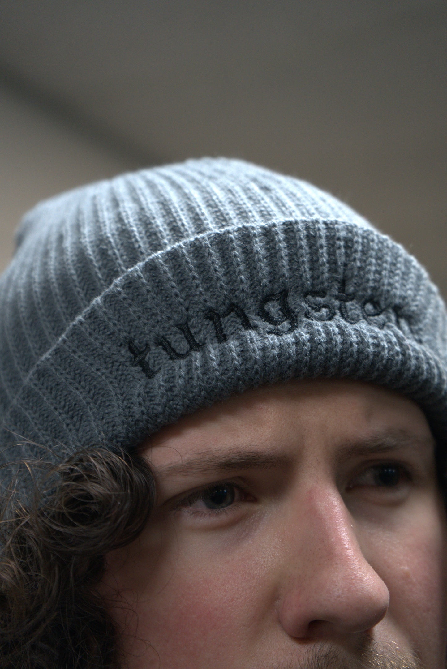 014) Embroidered Ribbed Beanie