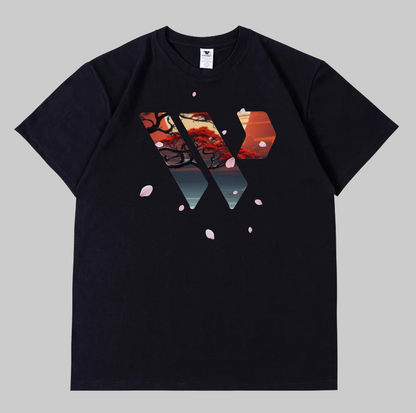 012) Sunset Serenity Oversized Graphic Tee